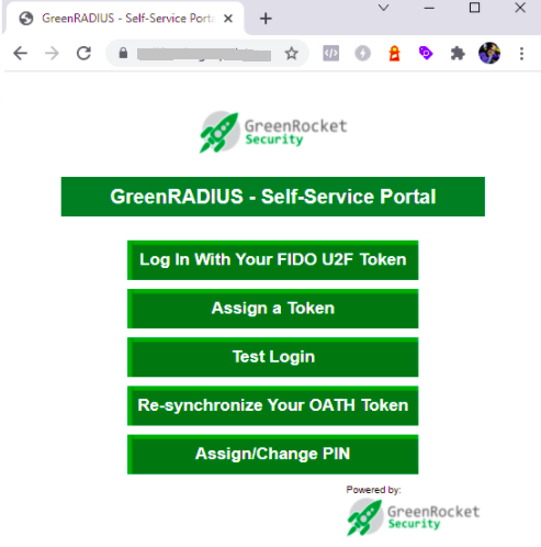 Portal de Autoservicio GreenRADIUS
