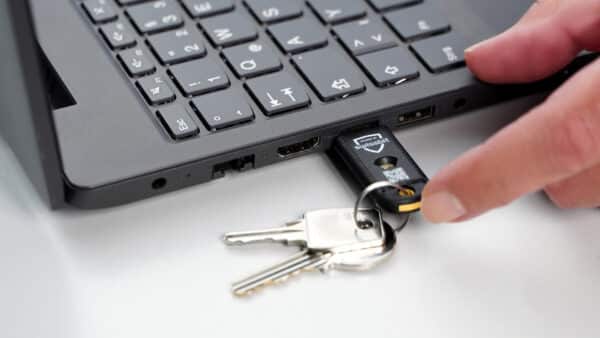 iShield Key Pro Security Key, Hardware Authenticator, USB-A and NFC Connection, FIDO2 Certified, U2F, HOTP, TOTP, PIV, 2FA, Black, (1pc) - Image 4